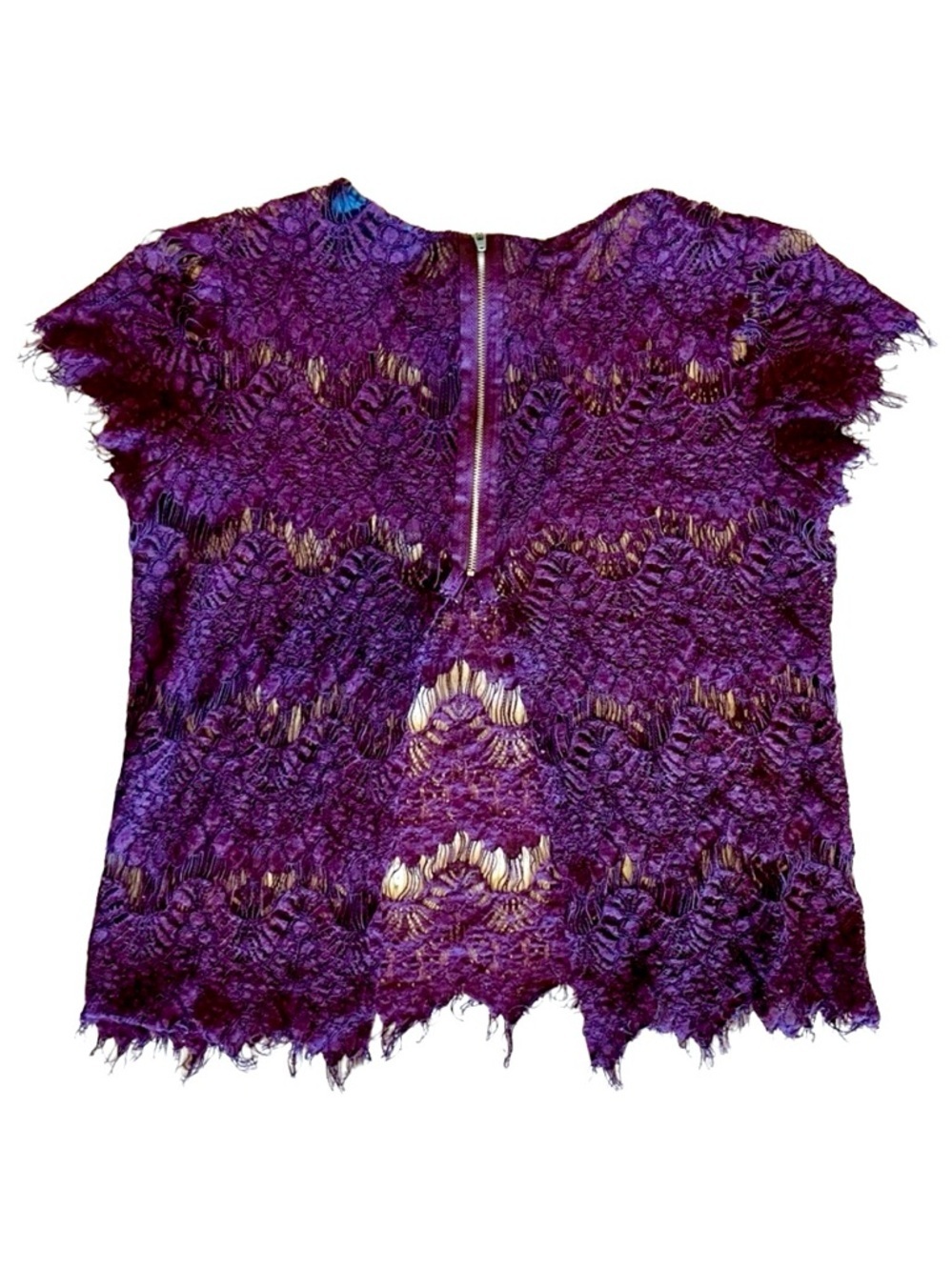 INNY Deep Purple Lace Top - Medium | Feminine & Chic - Picture 3 of 6